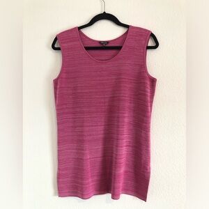 Misook Rich Pink knit Tank Top medium